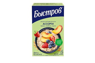 Хлопья Ассорти Клубн.перс.черн. 240г БЫСТРОВ