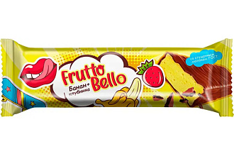 Батончик суфле Клубника-банан в тем.шок. FruttoBello 35г