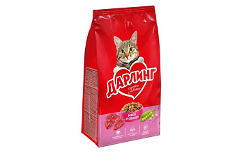 Корм сухой для кошек мясо, овощи 760гр ДАРЛИНГ