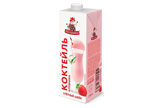 Коктейль молочный Пестравка 2% клубника ТБА 1л