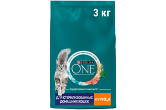 Корм сухой для кошек Курица PURINA ONE 3кг