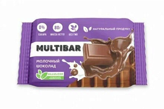 Шоколад молочный Multibar без сахара 95гр.