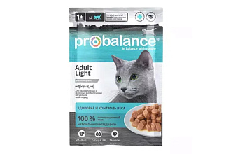 Корм ProBalance для малоактивных кошек, пауч 85 гр