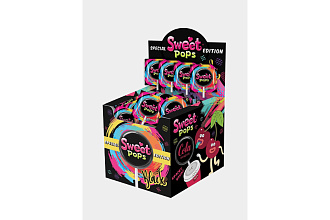 Карамель круглая на палочке Sweet Pops Black 10гр