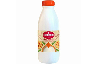 Молоко Вкуснотеево 3,2% топленое 900гр. ПЭТ/бут 