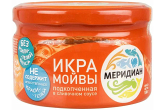 Икра Мойвы Деликатесная подкопченная в соусе 160гр Меридиан