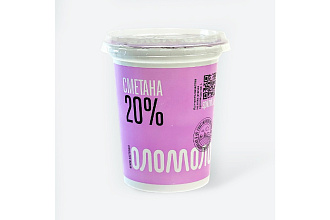 Сметана 20% 400г ст Красногорский