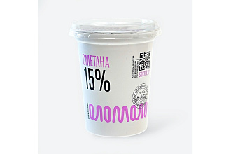 Сметана 15% 400г ст Красногорский