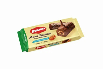 Мини-рулеты глазир. с соленой карамелью 200гр Яшкино
