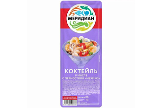 Коктейль из морепродуктов в масле с пряностями Мехико 200 гр Меридиан 