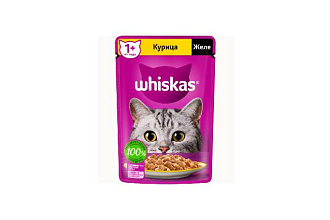 Корм влажный 75гр. д/кошек Курица желе Whiskas