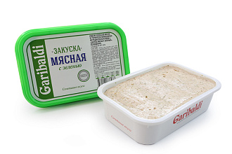 Закуска мясная с зеленью 180 гр. шт.Гарибальди.
